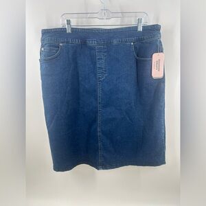 Allison Daley Dark Blue Denim Skirt Size 18W